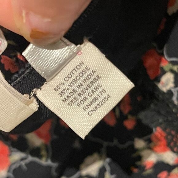 Lux Women's Midi Skirt Floral Print Ruffle Bottom Size Small - Picture 8 of 8